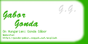 gabor gonda business card